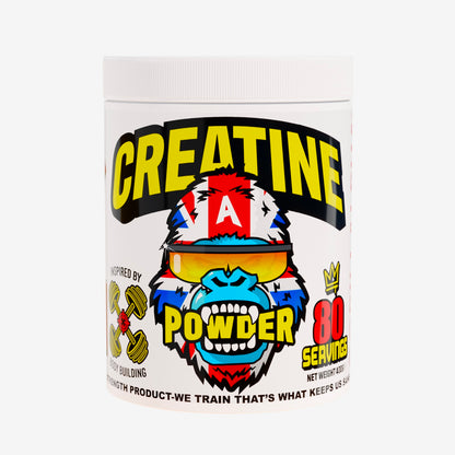 Gorillalpha®️ 100% Pure Micronised Creatine Monohydrate Powder - 80 Servings - 5 Gram Per Serving. Plus FREE Pre Workout Samples !!