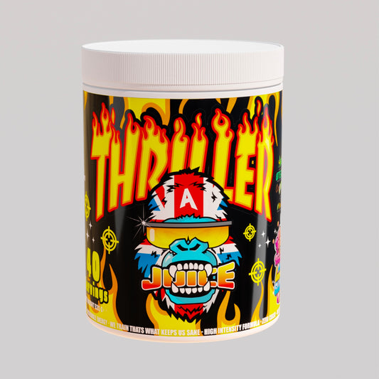 Thriller Juice Pre Workout - Raspberry & Lemonade Slushy Flavour - Plus Free Samples